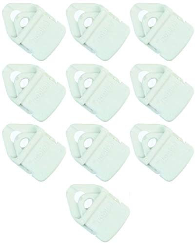 10 x Holdon® Mini Clip Weiss - Klammer Klemme Befestigungsöse für Banner, Zelt, Planen, Molton - BO-Camp/Isabella