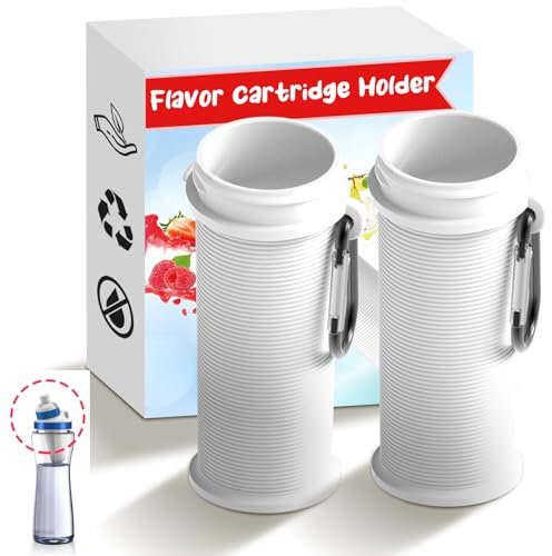 Flavors Lot de 2 supports de cartouches compatibles avec les bouteilles d'eau populaires Design unique pour le stockage des saveurs