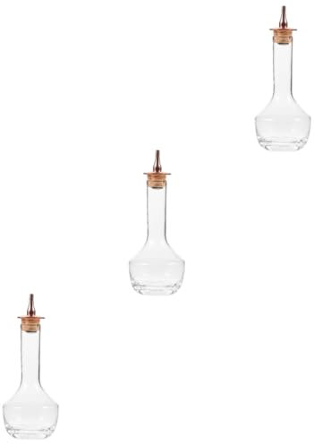 Amosfun 3 Piezas Botella De Amargos Botella Amarga para Coctel Pequeña Botella Amarga Botella De Coctel Multiusos Botella Amarga Casera Botella para Coctel Acero Inoxidable