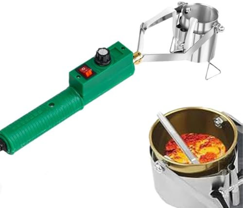 Pot De Fusion électrique Portable pour Plomb, Four De Fusion De Métaux 300 W avec Poignée, Creusets De Profondeur 65 Mm, Température 150-450 ℃, Four De Fusion De Capacité, Four à Souder, pour 500g