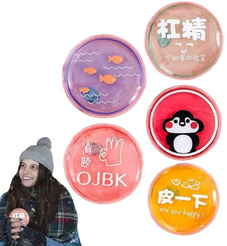 Pack of 6 Reusable Hand Warmers - Instant Heating Gel Pad, Durable, Portable Hand Click Gel Warmer, Heat Pads for Kinking, Children, Heat Pads Reusable