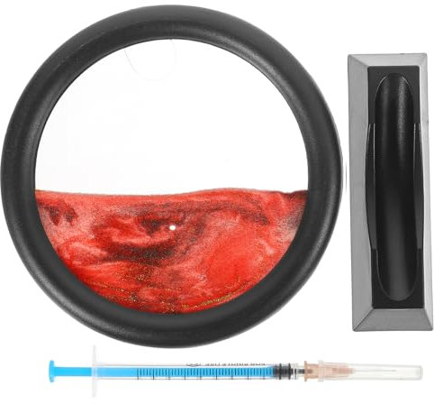 WESIEVYA sablier de peinture de sable 3d peinture au sable images 3d sablier 3D art de er de sand art objet decoratif er orner ornement de er abdos rouge