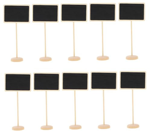 ABOOFAN 10St kleiner Tafeleinsatz Menü-Tafel Kreide löschbares Message Board kleine Nachrichtentafel Weihnachts-Tafel-Picks kippen schreibtafel buchstabentafel Gartentopper Tafeldekor Holz