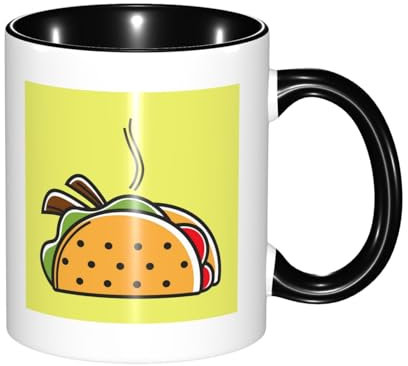 YXDVPALNE Taco comida mexicana,Taza de cerámica Taza de té Tazas de café Taza de cerámica 330 ml