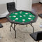 Mingone Achteckig Pokertisch Klappbar für bis zu 8 Spieler Poker Table, Getränkehalter aus Edelstahl Spieltisch, Blackjack, Roulette Tisch, Deko Casino Pokermit 120x120 cm, gepolsterte Armauflage Grün