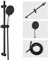 Auralum Asta Doccia con Soffione,Set Doccia con Asta Doccia Saliscendi in acciaio inox(70cm),Inox Tubo Flessibile (150cm) e Soffione (4 Funzioni,12.7cm) con Supporto,Nero