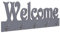 AJJHUUKI Decor-Porte-manteaux et chapeaux mural Welcome Gris 74 x 29,5 cm