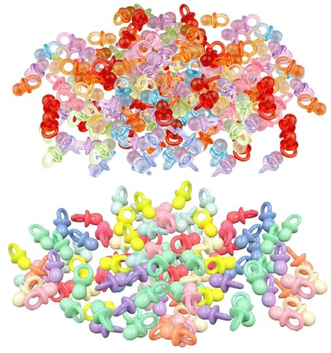 JDNFKG 200 Pezzi di Mini Ciuccio Charms, Creativo Carino Pendenti, Materiali Gioielli Fai da Te, Partito Decorazione Desktop.
