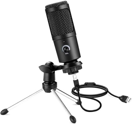 Flaroey USB Gaming Microphone for Streaming Podcasting Mic for Podcast Video Singing Cardioid Studio