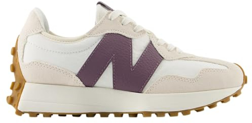 New Balance Women's 327, White/Plum, 6.5 UK