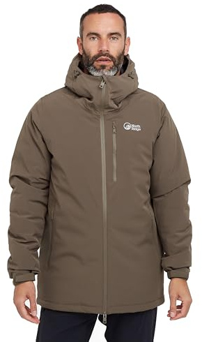 NORTH RIDGE Men's Domain Waterproof Parka Jacket with Adjustable Hood & 4 Zipped Pockets, Insulated & Packable Winter Coat (UK, Alpha, XXL, Regular, Regular, Brown)