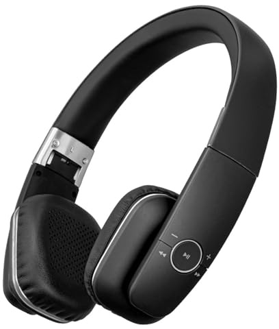 Retro Gaming Wireless Bluetooth Headphone, Foldable Over-Ear Headset, Rose Gold (Black)