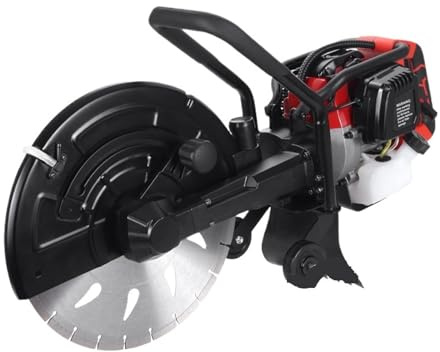 Concrete Wall Cutting Machine Wheel Slotter 2400W Hydropower Installation Dust-Free Stone Cutter Gasoline Slotting