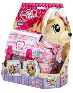 Simba Chi Chi Love Kawaii-Pixel Chihuahua – Plüschhund mit Pixel-Herz Outfit und Tragetasche, süßes Kuscheltier für Kinder, 20 cm, ab 3 Jahren