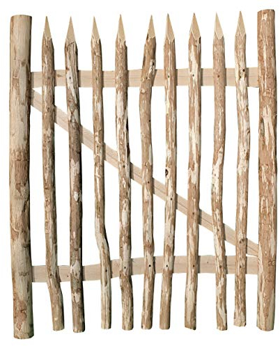 Portail de jardin Châtaigne – La porte staketen Clôture naturel 100 x 60 cm naturel