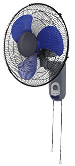 ELECTROBILSA Ventilador Pared 40 cm 50W 3 Velocidades Oscilante Azul
