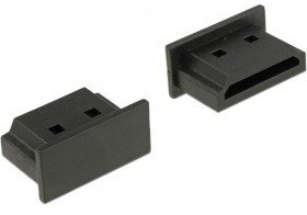Delock 64031 Staubschutz für HDMI Micro-D Buchse mit Griff 10 Stück Schwarz