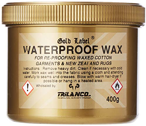 Gold Label Wasserdicht Wachs für re-proofing Baumwolle Kleidung und Pferdedecken, 400 g