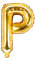 PartyDeco Folienballon Buchstabe P Gold-Geburtstag Hochzeit Jahrestag Folienballon Buchstabe P- Gold Größe ca. 35 cm Geburtstag Hochzeit Verlobung Silvesterparty Folienballon Hel Deko Geburtstag