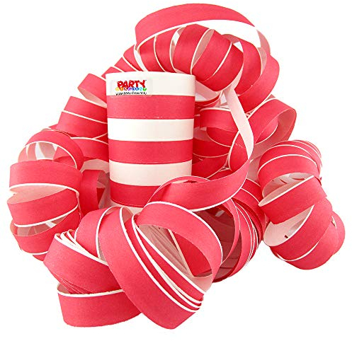 PARTY DISCOUNT ® Luftschlange XL, Rot-Weiß, 1 Rolle