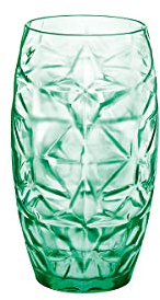 Bormioli Rocco Oriente - Juego de 6 vasos refrigerantes, 16 onzas, color verde frío