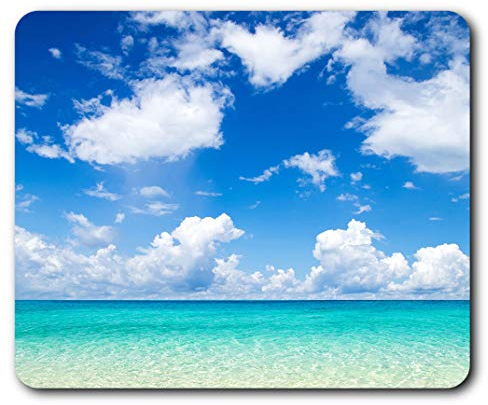 Blue Sky Tropical Paradise Beach Mouse Mat Pad Computer PC Laptop Gaming Office Home Desk Accessory Gadget 24595