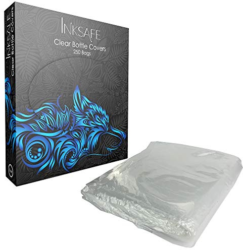 Inksafe Tattoo Clear Bottle Covers 15cm x 25.5cm - Box of 250