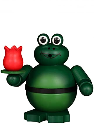 Christian Ulbricht Räuchermännchen Frosch - 14 cm, Holz, Bunt