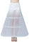 BEAUTELICATE Petticoat Unterröcke Reifrock Damen Lang A-Linie Crinoline Hohe Taille für Brautkleid Abendkleid Hochzeit Rockabilly Weiß (Weiß - 3 Reifen,44-46)