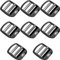 Zinc Alloy Buckles, Metal Ladder Lock Buckle Slider Adjustable for Backpack Strap Accessories 25mm(Black) (8 pack), 8 Pack, Medium
