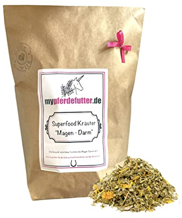 mypferdefutter Magen Darm - Kräuter für Pferde 100% Natur PUR - Pferdekräuter frei von Zusätzen - Positive natürliche Unterstützung der Magen- & Darmfunktion (1000 g)