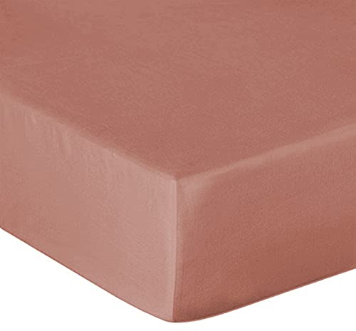 Heckett & Lane Mako Satin Spannbettlaken (Canyon Rose, 90 x 200 cm)