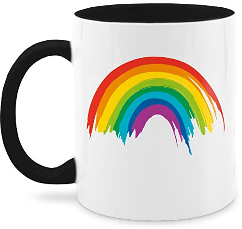 Tasse Tassen 325ml - Pride Flagge - Regenbogen LGBT & LGBTQ - 325 ml - Schwarz - gay csd rainbow kaffeetasse lesbian christopher street day teetasse lqbtq flag kaffeebecher lgbtqia mug queer