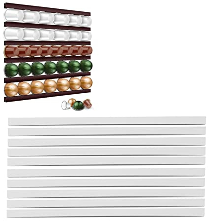 Cosiki Distributeur de capsules de café, porte-capsules de café, plastique de stockage de dosettes de café pour café-bar blanc