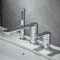 XJTNLB 3 Loch Wannenrandarmatur mit Ausziehbarem Handbrause Wannenrand Badewanne Armatur Set Chrom