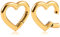 Vankula Ohr Gewichte Hangers Flesh Tunnel Weights Herz Edelstahl für männer damen Ohrpiercing Gestreckte Schmuck 5mm Gold
