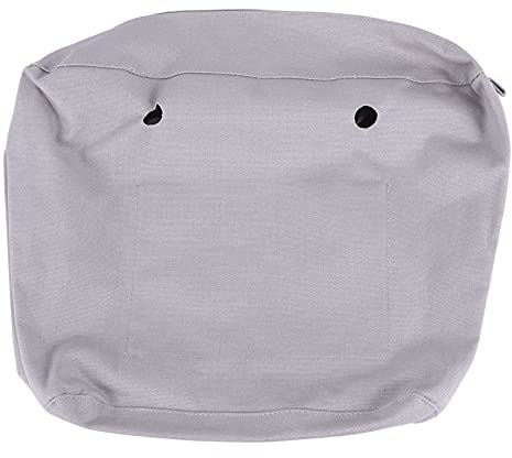 Ferleiss Wasserdichte feste Canvas-Einsatz, Innenfutter, Reißverschlussfach für Obag O Bag Tasche, Schwarz, hellgrau, 39*12*31cm