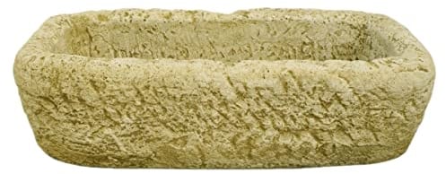 AnaParra Pila - Jardinera Rústica 67x37x20cm. Maceta para Exterior de Hormigón Piedra | Capacidad: 26L. Peso: 44Kg.