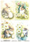 Josys Bastelmärchen Reispapier A4 Strohseide Decoupage Osterhase Ostern Osterkarte Eier Blume RE0817