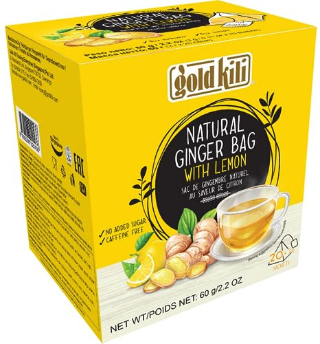 GOLD KILI - Bevanda allo zenzero e limone Natural - Confezione multipla (24 X 20 X 3 G)