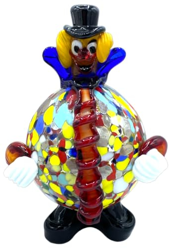 Payaso de cristal de murano, 18 cm de altura, fabricado en Italia, payaso (modelo 1)