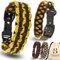 Ben&Bruno Hundehalsband | Breit & Verstellbar | 100% Handgefertigt | Robust, Sicher & Langlebig | Starkes Paracord Halsband | Halsbänder für Kleine, Mittelgroße & Große Hunde | Grün - M