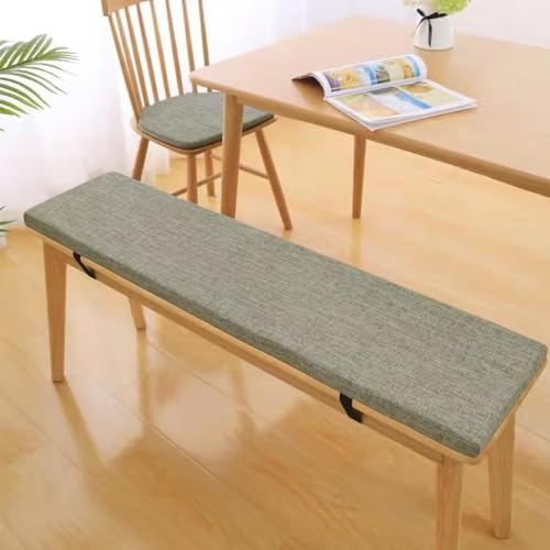 3CM Dicke Sitzauflage Sitzkissen Bank, Bankauflage Bankkissen, Waschbare Stuhlkissen Bankpolster, Gartenbank Auflage Outdoor, Sitzkissen Groß für Stuhl Boden Bürostuhl,Hellgrau, 160x50x3cm