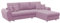 FORNIRO 24 Luis Ecksofa mit Schlaffunktion und Bettkasten - Sofa mit 3 Sitzen Überzug - Schlafcouch L-Form Universal - Modern Couch - 270x195x85 cm - Rosa