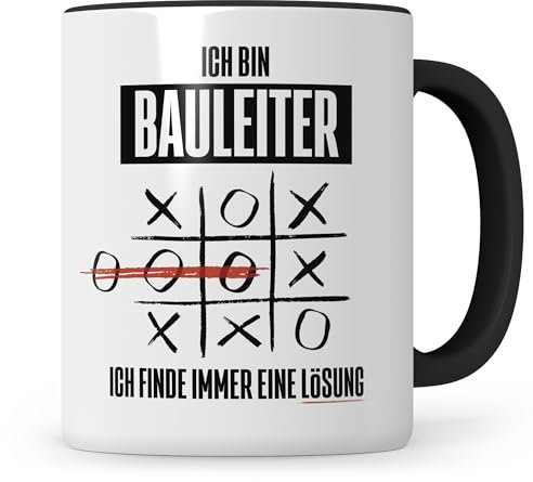 Sweetify Bauleiter Tasse lustig, Ich bin Bauleiter, ich finde immer eine Lösung Bauleiter Spruch Kaffeetasse Geschenk