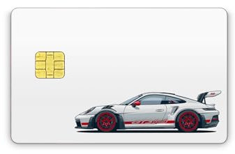 Kreditkarten EC Karten Aufkleber Skin Sticker 3M Folie verschiedene Designs (GT3RS, Großer Chip)