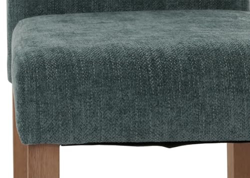 2er-Set Esszimmerstuhl Littau, Stuhl Küchenstuhl Hochlehner, Stoff/Textil Chenille Holz - hellgrau, naturfarbene Beine