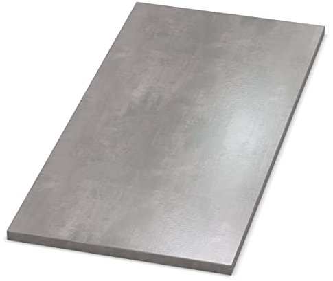 AUPROTEC Tischplatte 28mm Beton Perlgrau 800 mm x 400 mm Holzplatte melaminharzbeschichtet Spanplatte mit 2mm ABS Kante Auswahl: 80x40 cm