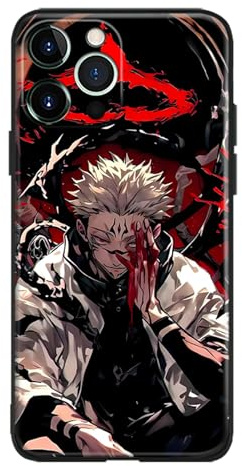 Akatxezy Sukuna JJK Limited Edition Anime Phone Case - Shockproof TPU Silicone Cover, Manga Design Character Shell - Unique Manga Art for iPhone 13