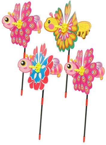 CIYODO 4stücke Garten Wind Windräder Windmühle Outdoor Rasen Decor Junge Mädchen Spielzeug Zufällige Stil